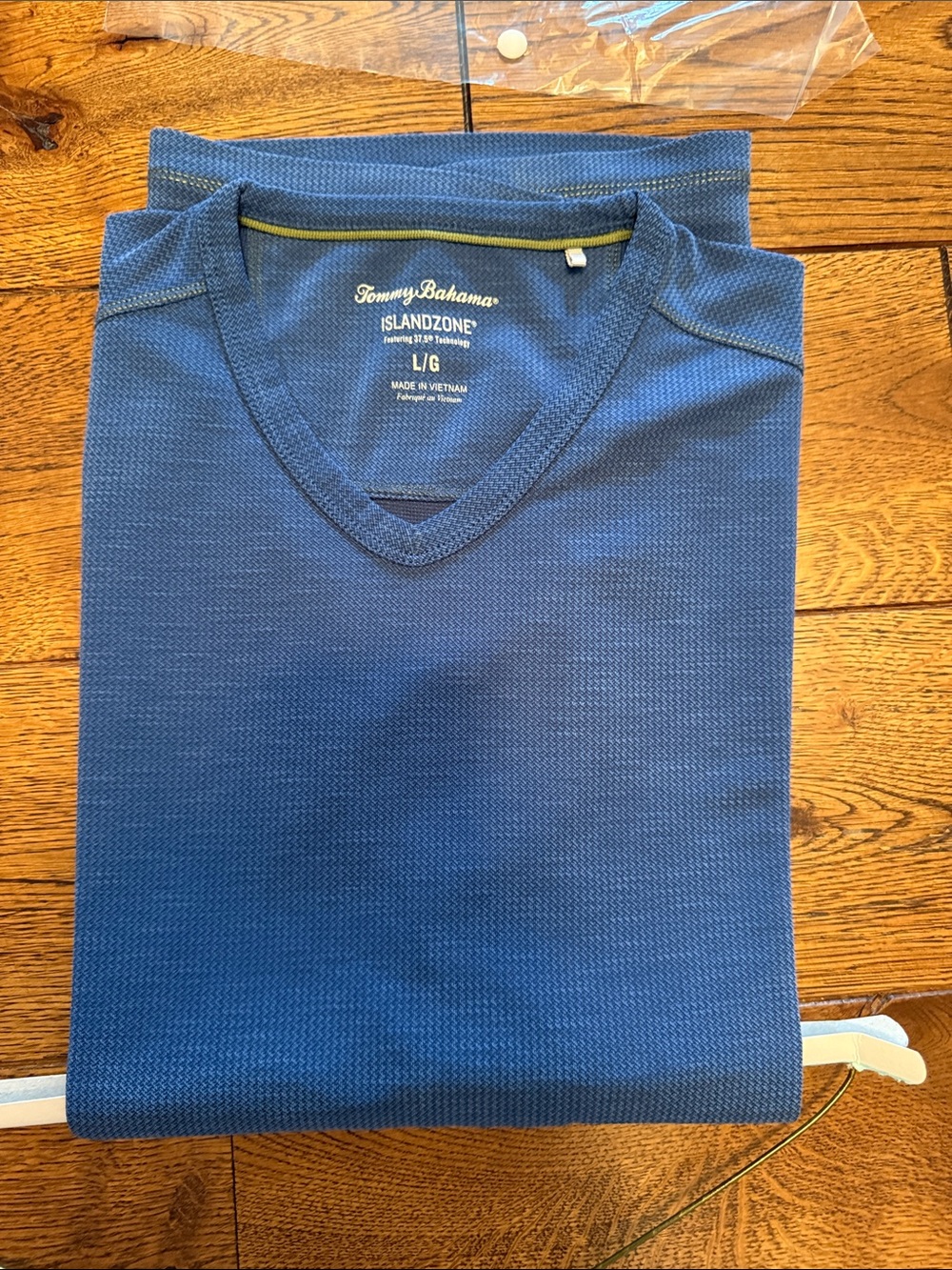 Tommy Bahama Blue V-Neck IslandZone Lightweight Sweater
